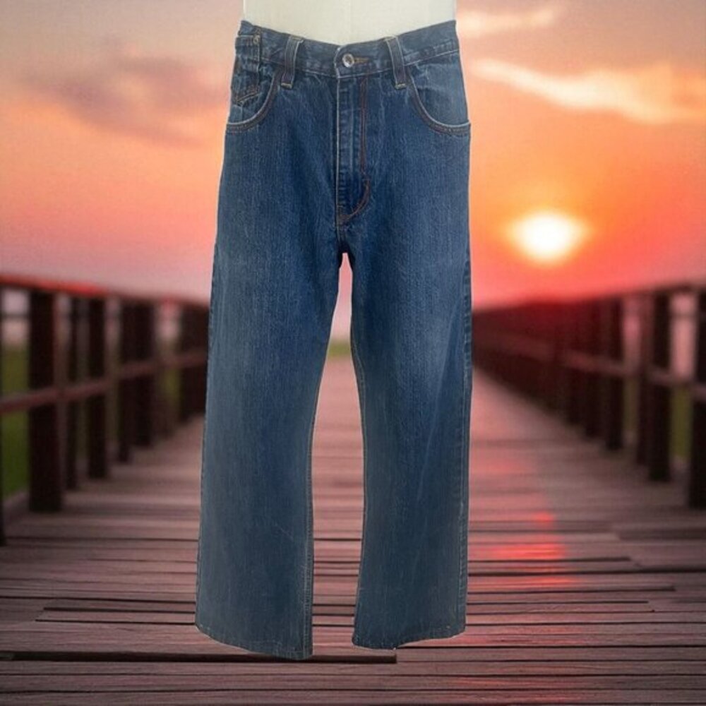 Rocawear Baggy‎ Jeans 36 Wide Leg Streetwear Y2K Hip Hop Embroidered Pockets
